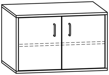 Produktbild von PROLINE Türschrank, B 80 x H 50 x T 60 cm, PG1