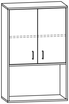 Produktbild von PROLINE Kombinationsschrank, B 80 x H 125 x T 40 cm, PG1
