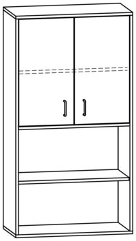 Produktbild von PROLINE Kombinationsschrank, B 80 x H 150 x T 40 cm, PG1