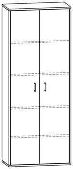 Produktbild von PROLINE Türschrank, B 80 x H 200 x T 40 cm, PG1