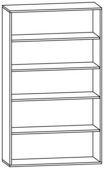 Produktbild von PROLINE Regalschrank, B 104,2 x H 175 x T 40 cm, PG1