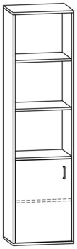 Produktbild von PROLINE Kombinationsschrank, B 53,1 x H 200 x T 40 cm, PG2