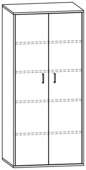 Produktbild von PROLINE Türschrank, B 80 x H 175 x T 60 cm, PG2