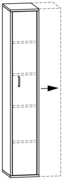 Produktbild von PROLINE Ausgleichs-Türschrank, B 30 - 53 x H 175 x T 40 cm, PG2