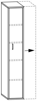Produktbild von PROLINE Ausgleichs-Türschrank, B 30 - 53 x H 175 x T 60 cm, PG2