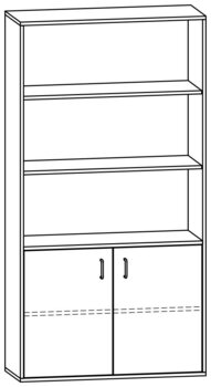 Produktbild von PROLINE Kombinationsschrank, B 104,2 x H 200 x T 40 cm, PG3
