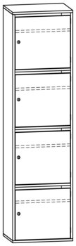Produktbild von PROLINE Personalschrank, B 53,1 x H 200 x T 40 cm, PG1