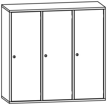 Produktbild von PROLINE Personalschrank, B 104,2 x H 100 x T 40 cm, PG1