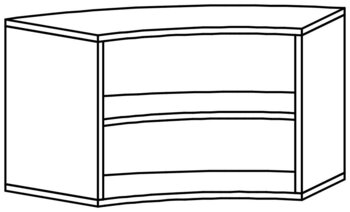 Produktbild von PROLINE Segmentschrank 1/6, B 100 x H 50 x T 40 cm, PG2