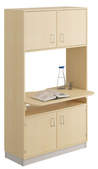 Produktbild von PROLINE Infopoint mit Schreibplatte, B 104,2 x H 175 x T 40/60 cm, PG1