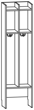 Produktbild von AROBA Krippen-Standgarderobe, B 41 x H 150,5 x T 27,5 cm, PG1