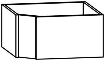 Produktbild von AROBA Mützenablage Innenecke Basic, B 50 x H 25 x T 50/40 cm, PG1
