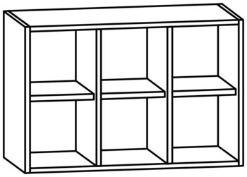 Produktbild von AROBA Hängeschrank, B 75,4 x H 50 x T 35 cm, PG1