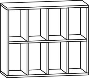 Produktbild von KiWi Windelregal offen, B 70,1 x H 58,4 x T 27 cm, PG2