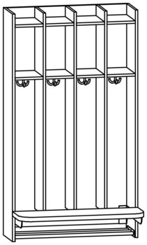 Produktbild von AROBA Hängegarderobe, B 80,3 x H 143,5 x T 52,5 cm, PG2
