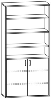 Produktbild von mobiLINE Hochschrank, B 90,5 x H 184,3 x T 40 cm, Fronten farbig