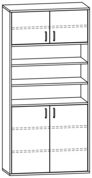 Produktbild von mobiLINE Hochschrank, B 90,5 x H 184,3 x T 40 cm, Fronten natur