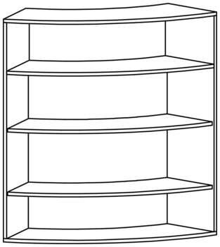 Produktbild von mobiLINE Segmentschrank 1/6, B 118,4 x H 123,5 x T 40 cm