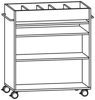 Produktbild von Mobi-Line Sachenwagen. B 90,5 x H 103,2 x T 53 cm. Birke.
