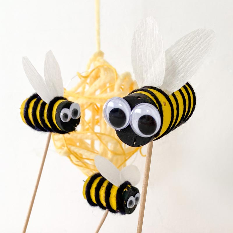 Wir basteln Bienen