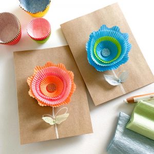 Wir basteln blumige Grüße im Frühling