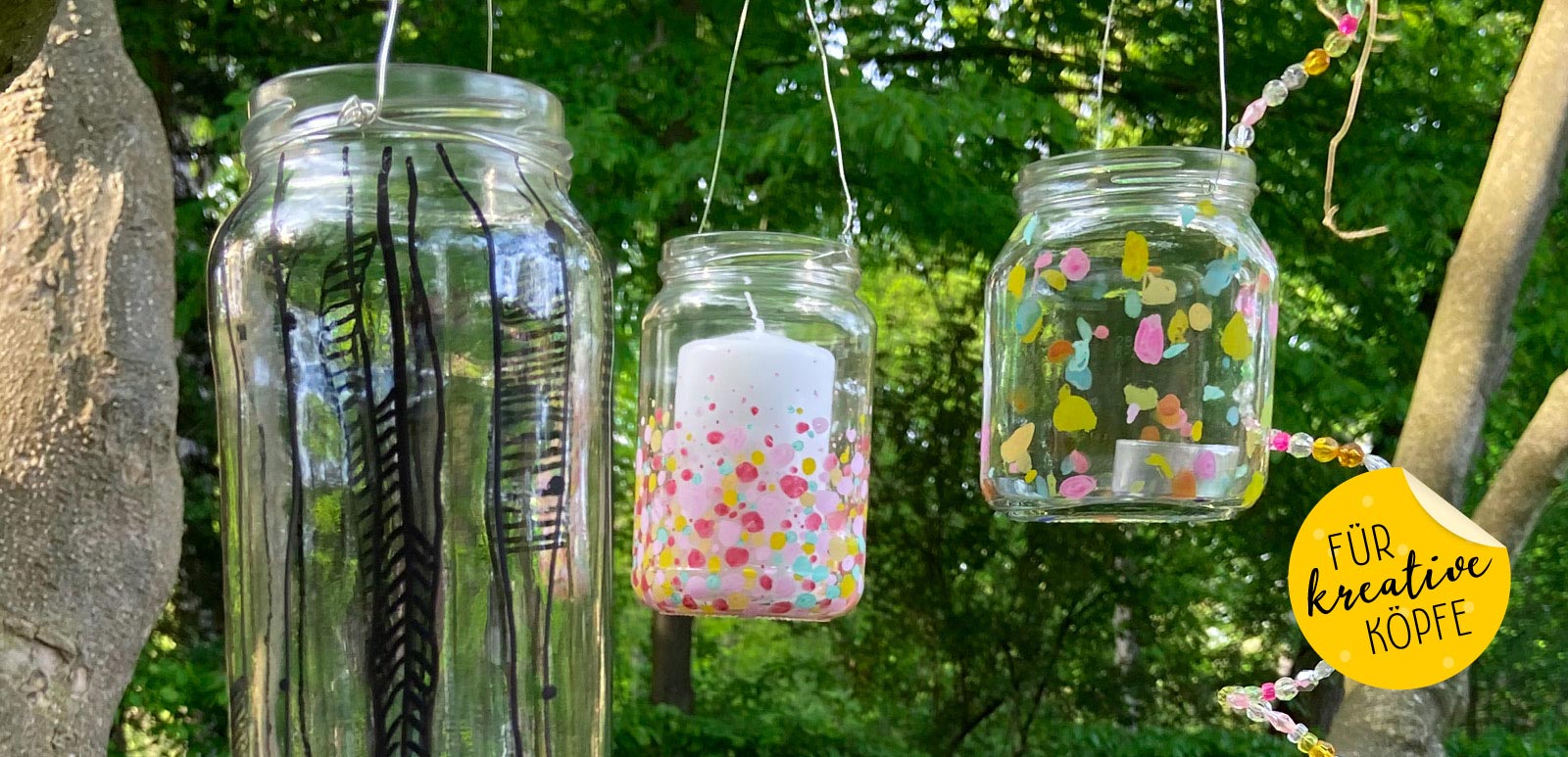 Wir basteln Gartenlichter